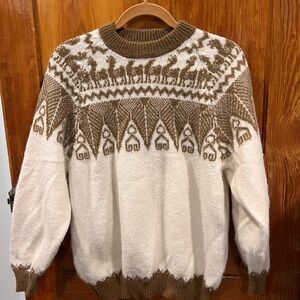 The Alpaca Connection Brown Knit Sweater